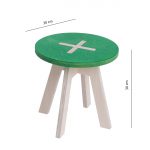 Väike ümmargune tool / taburet, roheline