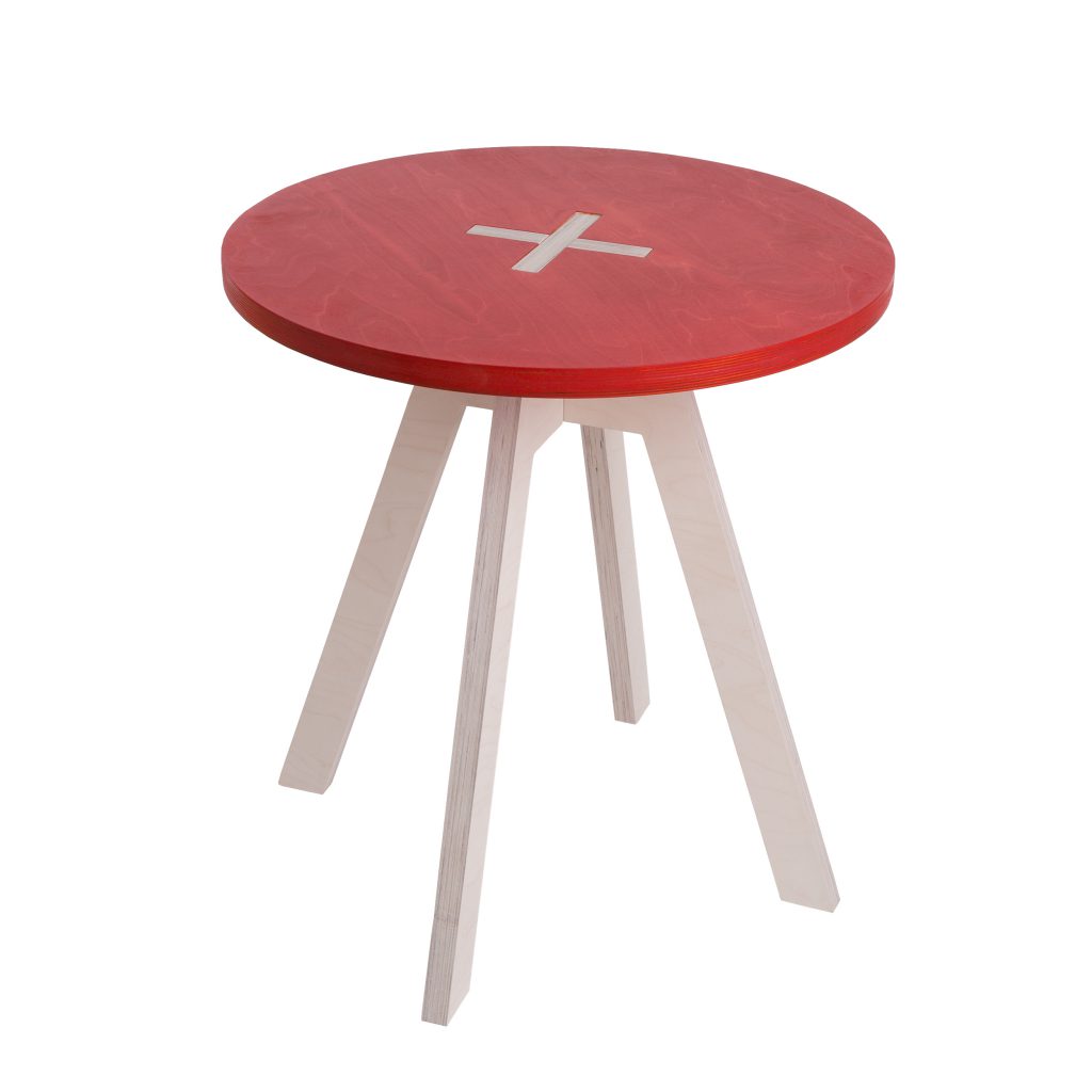 Round table, red