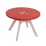 Small round table, red