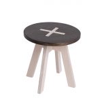 Small round chair, black