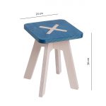 Small square chair, blue