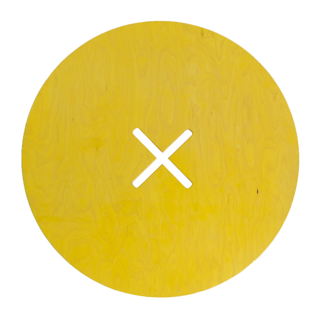 Small round table, yellow