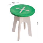 Ümmargune tool / taburet, roheline