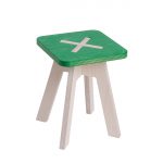 Väike kandiline tool / taburet, roheline