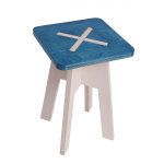 Neliskulmainen tuoli, sininen