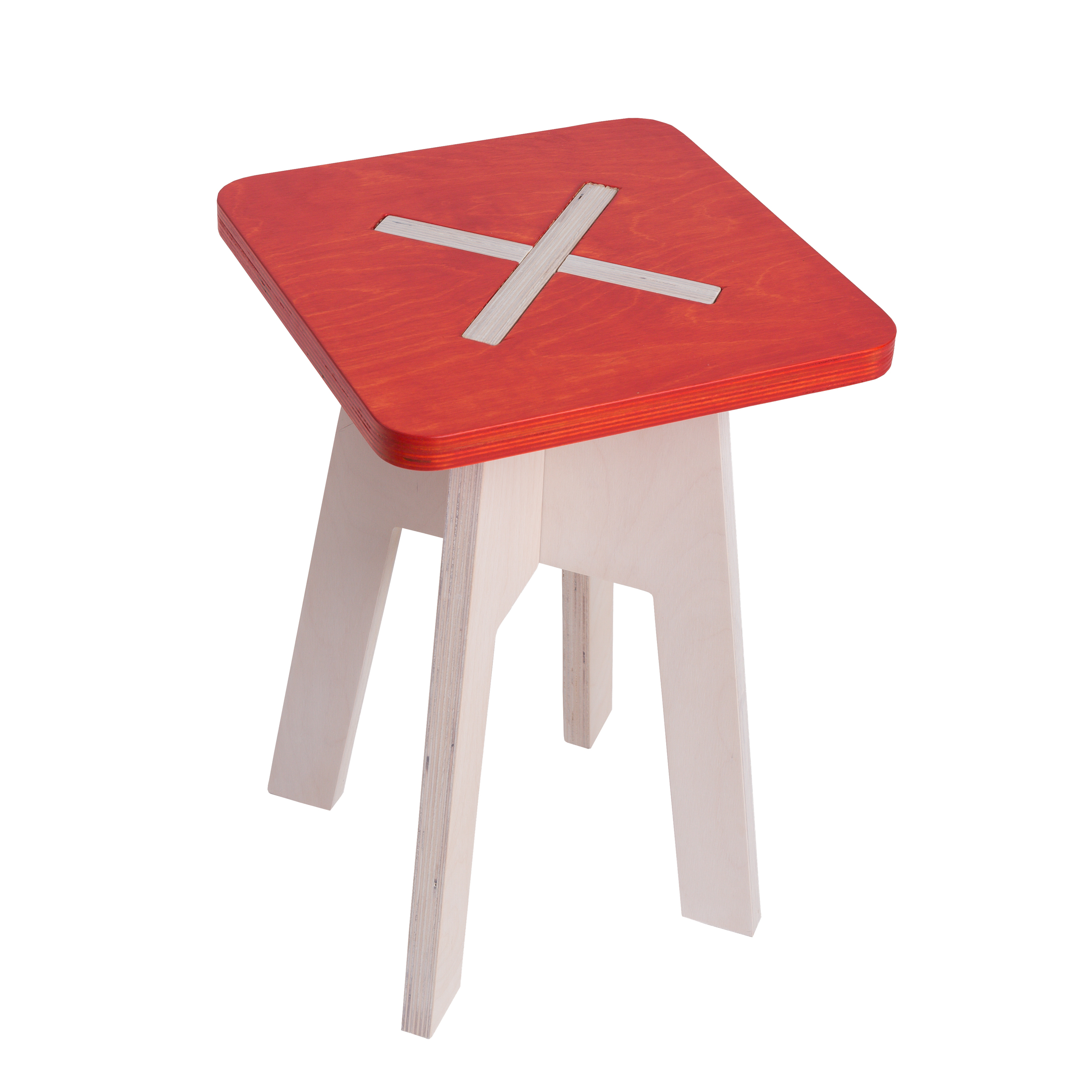 Square design chair, red - 123OK - High-quality design furniture