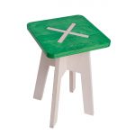 Квадратный стул, зеленый