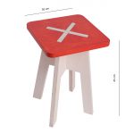 Square chair, red