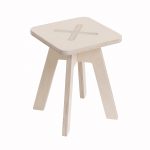Small square chair, white