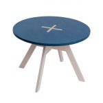 Small round table, blue