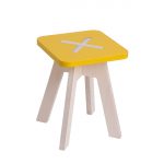 Small square chair, yellow