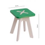Small square chair, green
